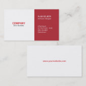 Carte De Visite 2 cardinal rouge (Devant / Derrière)