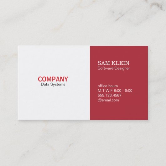 Carte De Visite 2 cardinal rouge (Devant)