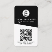 Carte De Visite 2 codes QR 2 Logos professionnels et 2 contacts (Devant)