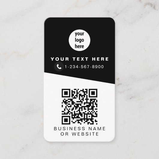 Carte De Visite 2 codes QR 2 Logos professionnels et 2 contacts (Devant)
