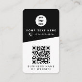 Carte De Visite 2 codes QR 2 Logos professionnels et 2 contacts (Dos)
