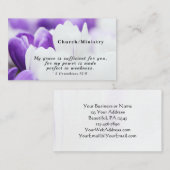 Carte De Visite 2 Corinthiens 12:9 Ma grâce vous suffit (Devant / Derrière)