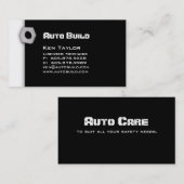 Carte de visite 2 d'automobile/mécanicien (Devant / Derrière)