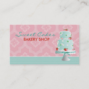 Carte de visite 2 de gâteau de fraise