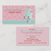 Carte de visite 2 de gâteau de fraise (Devant / Derrière)