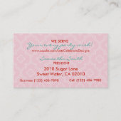 Carte de visite 2 de gâteau de fraise (Dos)