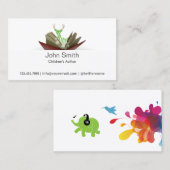 Carte de visite 2 de l'auteur des enfants de livre (Devant / Derrière)