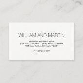 Carte De Visite 2 lettre Monogramme / entreprise (Dos)