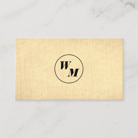 Carte De Visite 2 lettre Monogramme / entreprise (Devant)