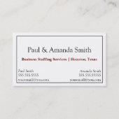 Carte De Visite 2 Noms avec bordure noire, code QR et logo (Devant)