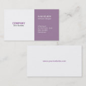 Carte De Visite 2 panneaux Lilac (Devant / Derrière)