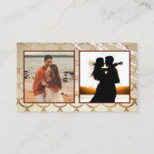 Carte De Visite 2 Photo Belle Sirène en Gold Beach Rose (Dos)