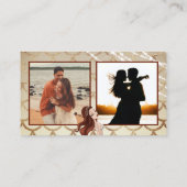 Carte De Visite 2 Photo Belle Sirène en Gold Beach Rose (Dos)