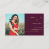 Carte De Visite 2 Photo Clarinetist Moderne Bourgogne (Devant)