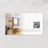 Carte De Visite 2 Photo Overlay Logo QR Code Hotel Guest House (Dos)