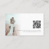 Carte De Visite 2 Photos Logo Code QR Photographe Mariage (Dos)