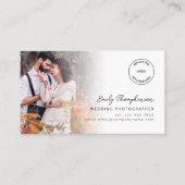 Carte De Visite 2 Photos Logo Code QR Photographe Mariage (Devant)