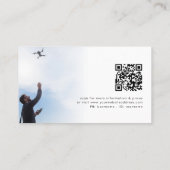 Carte De Visite 2 Photos Logo QR Code Drone Opérateur (Dos)