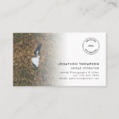 Carte De Visite 2 Photos Logo QR Code Drone Opérateur (Devant)