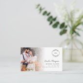 Carte De Visite 2 Photos Logo QR Code Wedding planner (Debout devant)