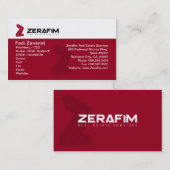 Carte de visite 2-Sided standard de Zerafim (Devant / Derrière)