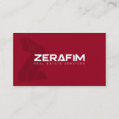 Carte de visite 2-Sided standard de Zerafim (Dos)