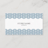 Carte De Visite 2 sides Blue Waves "Seigaiha" WAGARA (Devant)