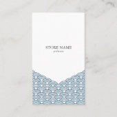 Carte De Visite 2 sides Blue Waves "Seigaiha" WAGARA V (Devant)