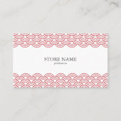 Carte De Visite 2 sides Red Waves "Seigaiha" WAGARA 名刺 (Devant)