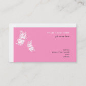 Carte De Visite 2 simples modernes élégants roses et blancs de (Dos)