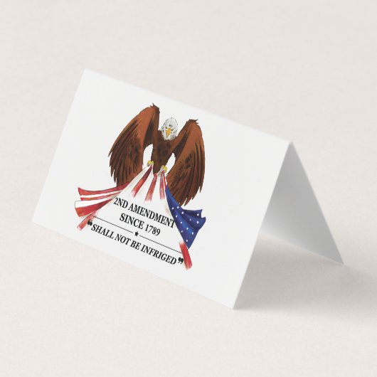 Carte De Visite 2e amendement Oreiller (Dos)