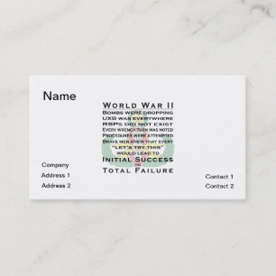 Carte De Visite 2ÈME GUERRE MONDIALE principal d'EOD