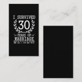 Carte De Visite 30 ans de mari, 30e Mariage (Devant / Derrière)