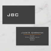 Carte De Visite 30o noir/blanc moderne (Devant / Derrière)