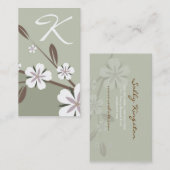 Carte De Visite 311-Blossom vert subtil de la beauté | (Devant / Derrière)