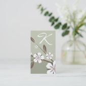 Carte De Visite 311-Blossom vert subtil de la beauté | (Debout devant)