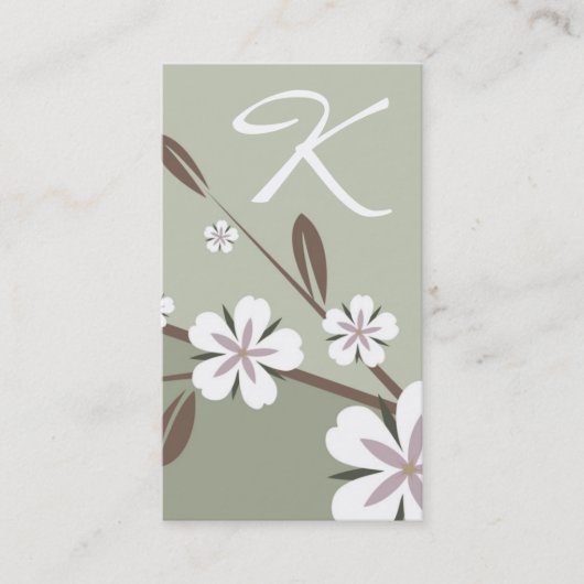Carte De Visite 311-Blossom vert subtil de la beauté | (Devant)