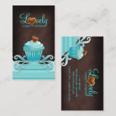 Carte De Visite 311 Boulangerie cupcake chocolat bleu tourbillons  (Devant / Derrière)