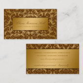 Carte De Visite 311 brun chocolat divins d'or (Devant / Derrière)