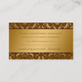 Carte De Visite 311 brun chocolat divins d'or (Dos)