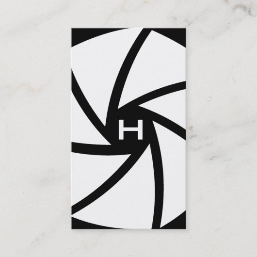 Carte De Visite 311-CAMÉRA PRÊT | Noir et blanc (Devant)