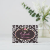 Carte De Visite 311-Cupcake devinent la damassé solide (Debout devant)