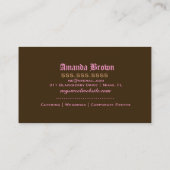 Carte De Visite 311- Damassé "pure" de truffe de chocolat de (Dos)