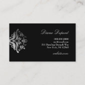 Carte De Visite 311-Dazzle je damassé - noir de monogramme de D (Dos)