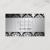 Carte De Visite 311-Diamond noir de miroitement de damassé du (Dos)