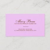 Carte De Visite 311 essai S. Sweets fait sur commande (Dos)