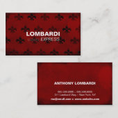 CARTE DE VISITE 311-FLEUR DE GRUNGE RED (Devant / Derrière)