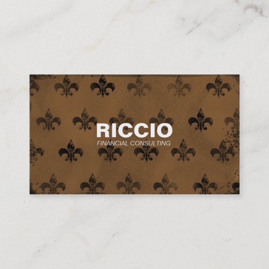 CARTE DE VISITE 311-FLEUR DE GRUNGE TAN (Devant)