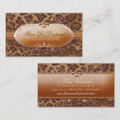 Carte De Visite 311 Fleur De Leopard avec des diamants (Devant / Derrière)