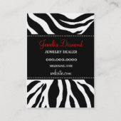 Carte De Visite 311 fleur de noir de cheveux onduleux du poussin | (Dos)